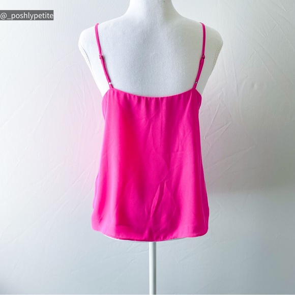 Socialite xs hot pink V Neck Lace trim Camisole - Picture 9 of 12